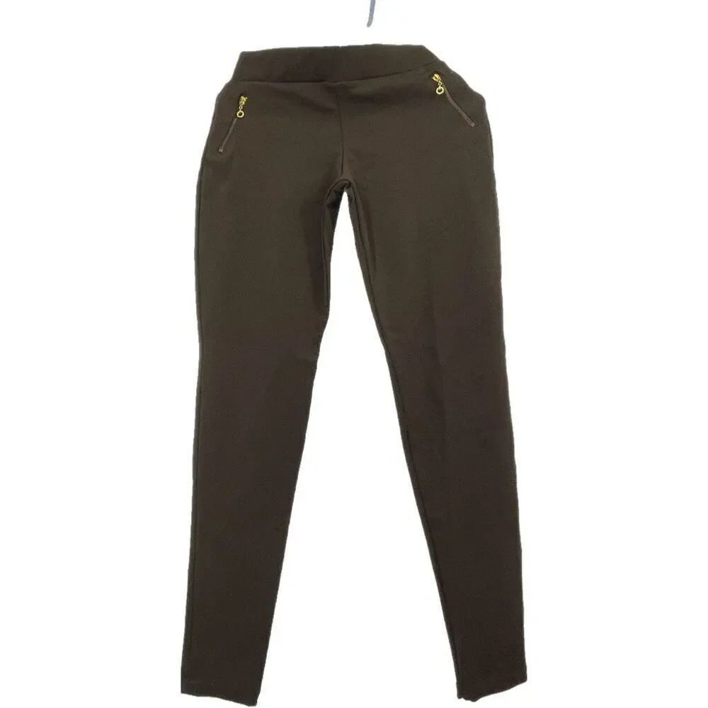 Brumar size M Ponte knit leggings made in Brazil Hunter green